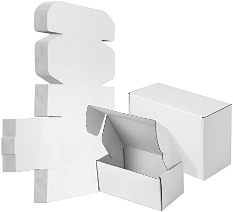 AIYUNNI 25 de pachete mici cutii de carton ondulat alb cutie de carton ondulat 9x6x4 cm cutie ondulată pentru ambalarea Întreprinderilor