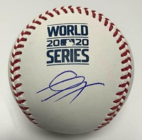 Gavin Lux Semnat 2020 World Series Ball Dodgers MLB Autentic VS689355 - Baseballs autografate