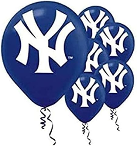 New York Yankees Latex baloane, 12& 34;, Albastru, pachet de 6