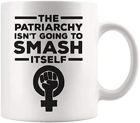 Fonhark-Patriarhia nu se va sparge singură, feministă, Feminism, putere fată, femei, Sassy, cană de cafea de dimineață, cană/cană