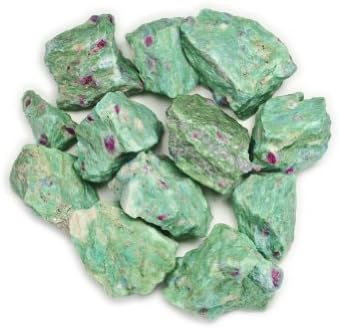 Materiale de pietre hipnotice: 1/2 lb Ruby Zoisite Pietre din Asia - cristale naturale brute brute în vrac pentru cabină, tumbling,
