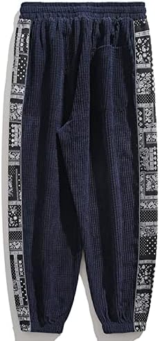 Bărbați Capri Pantaloni Retro Etnice Stil Imprimare Sweatpant Plus Dimensiune Cordon Elastic Talie Toată Lungimea Largă Picior