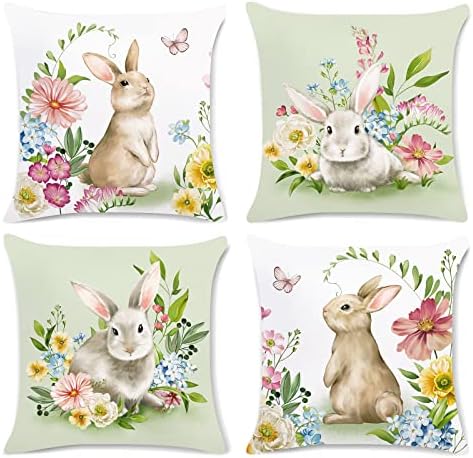 Bonhause Spring Bunny Aruncă Pillow Huse