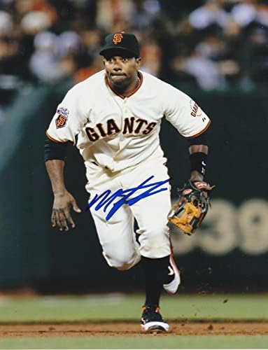 Miguel Tejada San Francisco Giants Acțiune semnată 8x10 - Fotografii MLB autografate