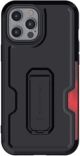 Clip cu bandă de blindari de fier Ghomek Iron iPhone 12 Pro Max cu toc, suport pentru card, suport pentru protecție completă