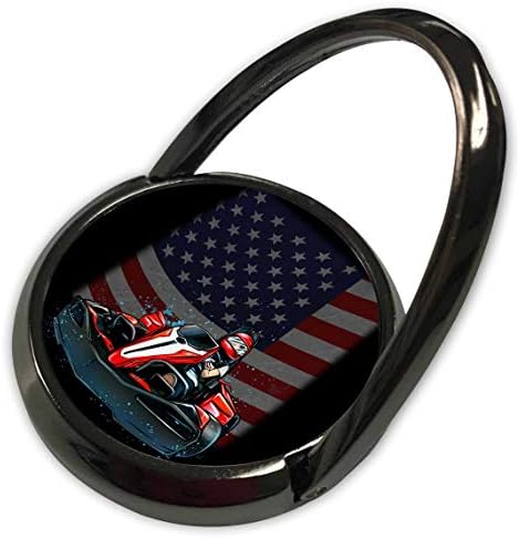 3Drose Sven Herkenrath Karts - Funny Go Kart Racing Karting Speed ​​cu SUA Patriotismul Flag - Inel de telefon