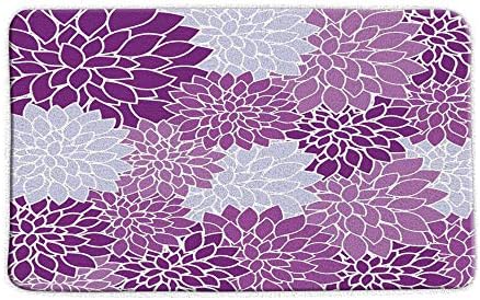 Dahlia Pinnata Florale Baie Mat Colorat Violet Lavanda Violet Gri Petală Flori Primăvară Plante Microfibră Memorie Spuma Covoare