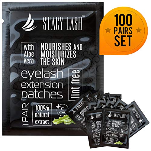 Stacy Lash Lift Kit + 100 de perechi Setați premium sub plăcuțe de gel pentru ochi pentru extensie de gene + șampon de curățare