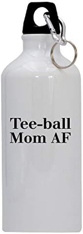 Cadouri Knick Knack Tee -Ball Mom AF - Sticlă de apă din oțel inoxidabil 20oz cu carabină, alb