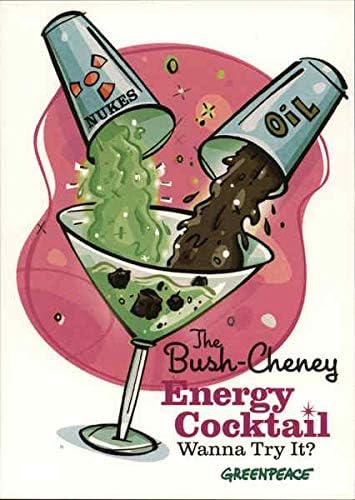 Cocktailul Energy Bush-Cheney, de Greenpeace Political Original Vintage Postcard