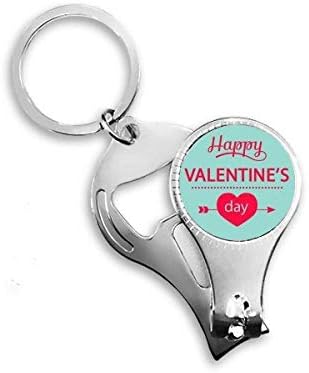 Happy Valentine's Day's Green Heart Nipper Nipper Ring Key Lanț Deschizor Buttleter Clipper
