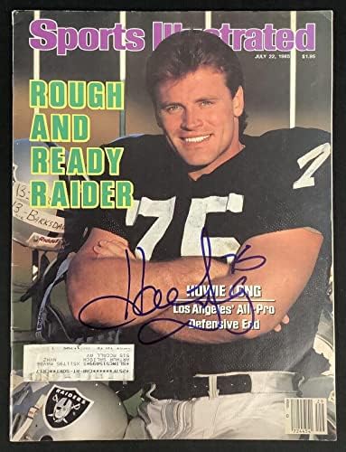 Howie Long a semnat Sports Illustrated 7/22/85 Football Raiders autograf Hof JSA-reviste NFL cu autograf