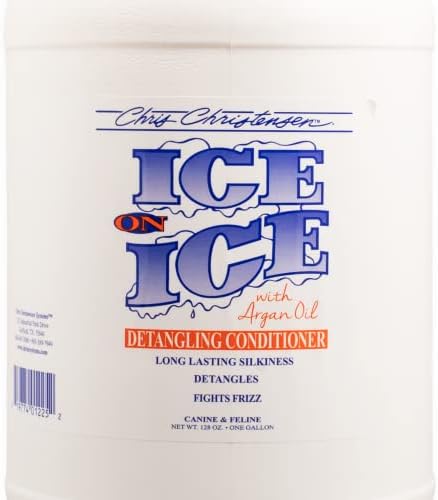 Chris Christensen Ice on Ice Detangling Dog Conditioner, mire ca un profesionist, Dematts, hidratează, creează mătase de lungă