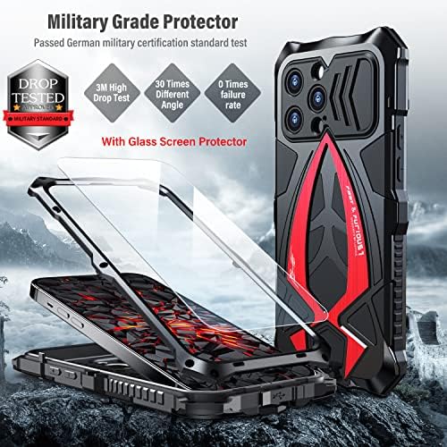 Carcasă telefonică Kumwum Armor pentru iPhone 14 Grad Militar Cover 360 Protecția completă cu protecție grea hibrid hibrid