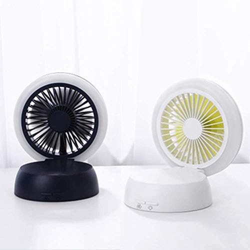 XZRWYB Portabil Fan USB Portabil Mini 120 ° Rotabil Ventilator desktop pliabil cu lumină de respirație pe timp de noapte