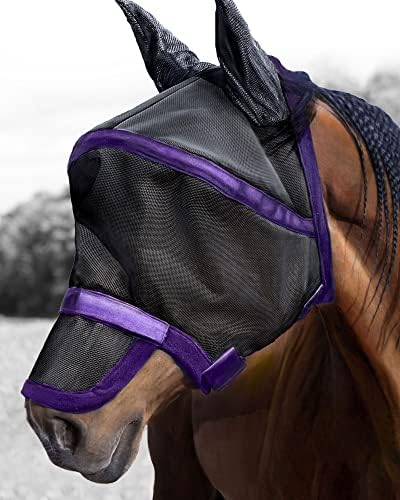Harrison Howard Maskology Supreme Horse fly Mask protecție UV stelară cu capac detașabil pentru nas bine primit mască 2-în-1