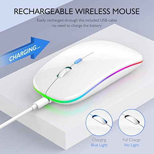 Neises LED Wireless Mouse, mouse wireless pentru MacBook Air/MacBook Pro/Mac/Laptop/MacBook/iPad, Bluetooth Mouse pentru MacBook