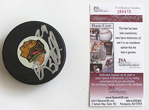 BRYAN BICKELL a semnat PUCK 2013 Cupa CHICAGO BLACKHAWKS-JSA I84415-autograf NHL Pucks