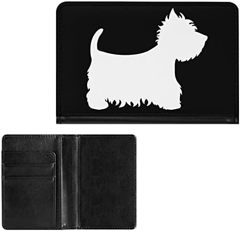 Westie Dogs Pașaport tipărit Pasaturi Portofel cu card Slot Pu Pie din piele Documente de călătorie Organizator Protector