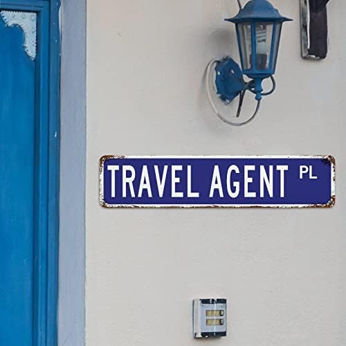 Agent de turism personalizat semn de stradă agent de turism metal metal tin agent de turism cadouri de perete artă vintage