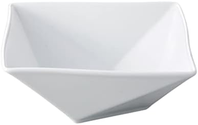 Crafturi Yamashita 767427321 Medor Bowl alb porțelan origami hârtie 5,9 inci pot pătrat, aprox. 5,8 x 5,8 x 2,5 inci