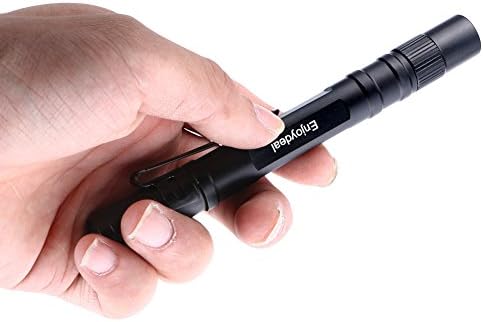 Zlimio Mini Tactical Pen lanterna 1000lm super luminos buzunar în aer liber mână instrument impermeabil Penlight mici, Negru