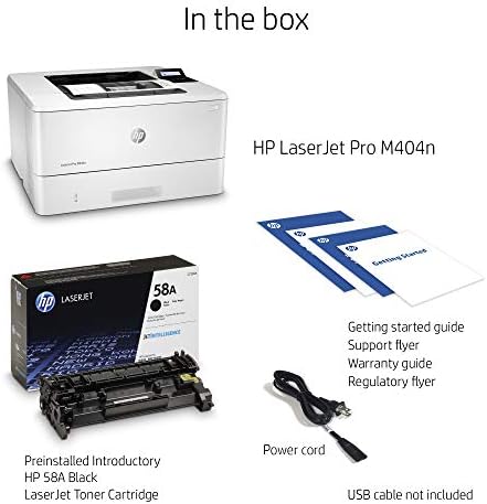 Imprimantă monocromă HP LaserJet Pro M404n cu Ethernet încorporat