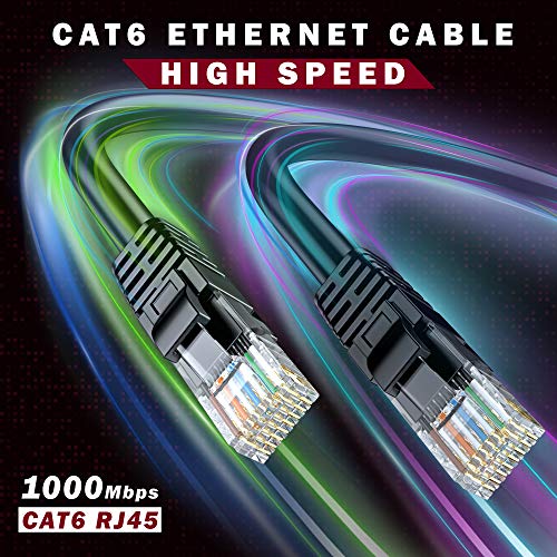 Maximm Cat 6 Ethernet Cable 0,9 ft, cupru pur, cablu LAN CAT6, cablu de internet și cablu de rețea - UTP
