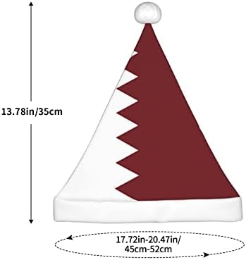 Cxxyjyj steagul Qatarului Pălărie de Moș Crăciun pălării de Crăciun de pluș Pălărie de Crăciun pentru Crăciun Anul Nou Festival