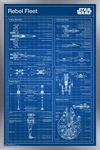 Tendințe Internaționale Star Wars: Saga - Rebel Blueprint Wall Poster, 22.375 x 34, versiune neframată