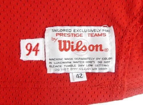 1994 șefii din Kansas City, Matt Blundin 14, jocul emis de Jersey Red NFL 75th P 42 8 - Joc NFL nesemnat folosit tricouri