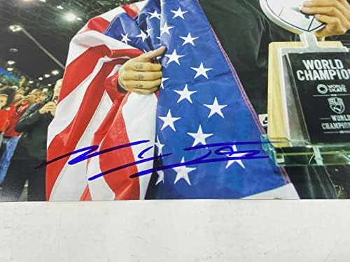 Nyjah Huston a semnat autografat 11x14 olimpiadă foto Skateboarder Beckett Coa