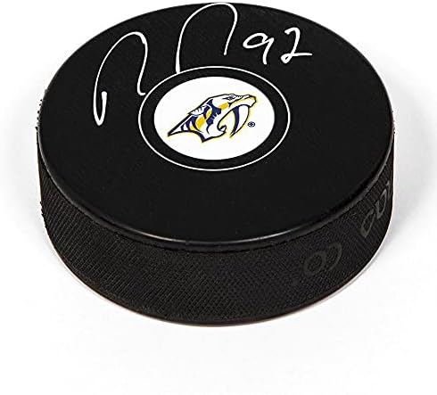 Ryan Johansen Nashville Predators puc de hochei autografat-pucuri NHL autografate