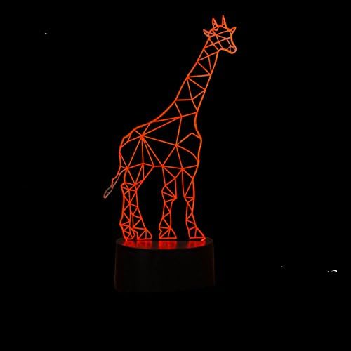 3d Girafa lumina de noapte USB Touch Switch Decor masa birou optice iluzie Lămpi 7 Culoare Schimbarea lumini LED lampă de masă Xmas acasă dragoste Brithday Copii Copii Decor jucărie cadou