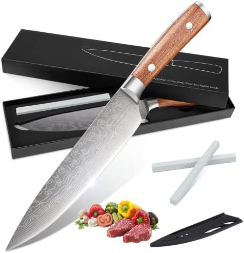 Chef KNIFE, cuțit de bucătărie 8 inci cuțit profesional durabil de paring ultra -ascuțit bucătari bucătari premium premium