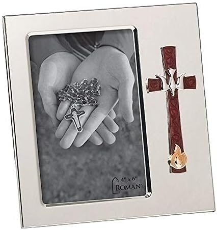 Giftware de Roman Inc., Sacrements, Confirmation, 7 H Confirmation Dove și Flame Frame, religios, inspirat, durabil