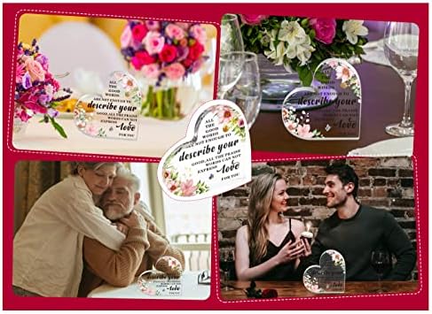 Acrylic Heart Mothers Dads placheta Cadouri pentru ziua de Nastere Cadouri pentru mama tata, Cadouri pentru mama de la fiica