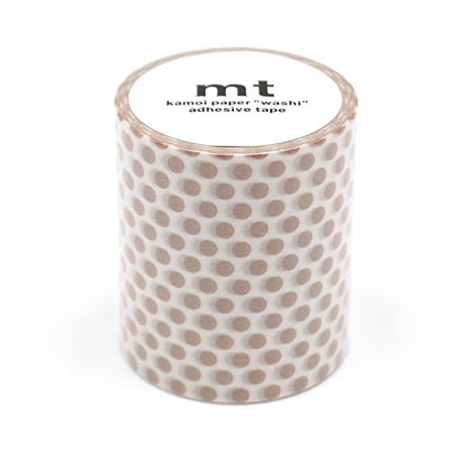 カモ井 加工紙 Kamoi Processing Hârtie Banda de mascare a hârtiei Mt Dot Milk Tea 50mm x 7M MT5W364