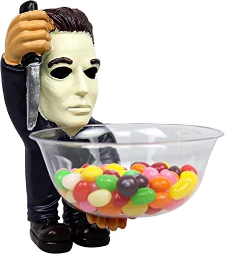 Halloween Michael Myers Candy Bowl Holder - film de groază gnomi Killer Michael Myers suport de bomboane cu recipient de Plastic