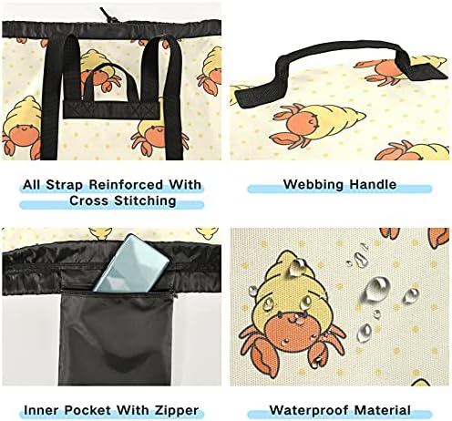 Drăguț Pustnic Crab spălătorie sac cu bretele spălătorie rucsac sac cordon închiderea agățat împiedică pentru Camp Laundromat