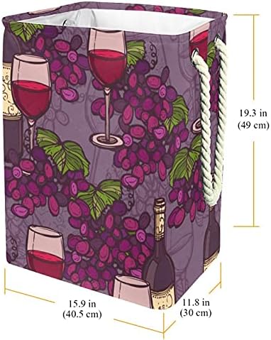 Inhomer spălătorie împiedică vin Model struguri elegant violet pliabil rufe coșuri firma de spălat Bin haine depozitare organizare
