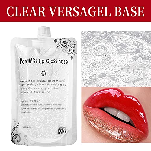 PARAMISS hidratează baza de luciu de buze Clear Lip Gloss & amp; Lip Gloss Pigment Powder 5 culori x10G și strălucire metalică