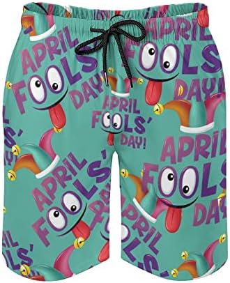 Aprilie Fool ' s Day bărbați Swim Trunks Plaja pantaloni scurți cu buzunare imprimare Costume de baie Casual pantalon