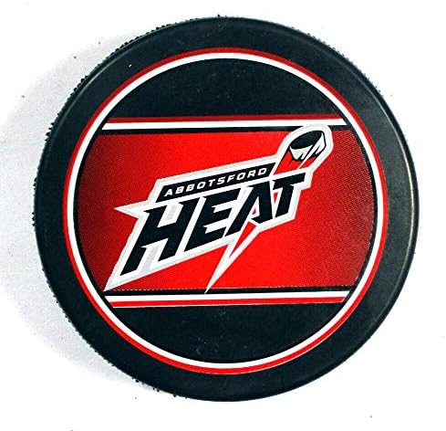 Abbotsford Heat Logo oficial centrat pe AHL Collectible Hockey Puck - Carduri de hochei