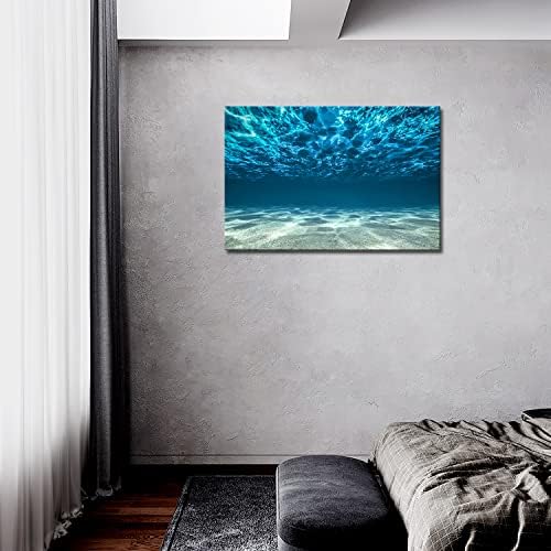 Vedere de jos a oceanului albastru sub arta de perete de suprafață pictând imaginea imprimare pe pânză poze pe platou pentru