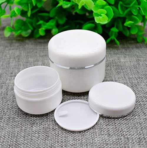 8 Oz borcane cosmetice din Plastic alb cu garnituri interioare și capace Dome reîncărcabile Make-up cosmetice containere Oală