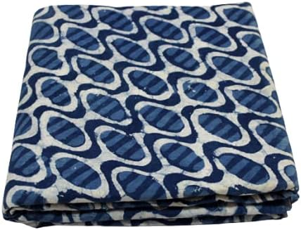 Bumbac Quilt Home Furnish 20 Yard Handmade Fabric pentru GarmentsCraft MakingNatural Indigo Albastru CDHAMCOM-CTIN00198