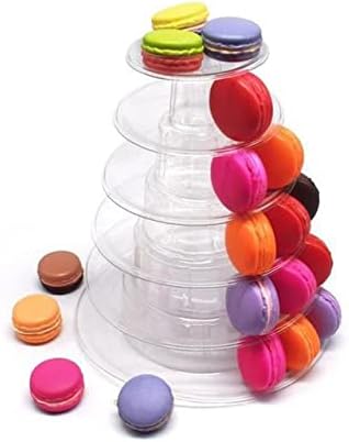 Yfqhdd Macarons Stand de afișare, cupcake tower, suport pentru tort, tavă, instrument de decorare a tortului, tavă de copt