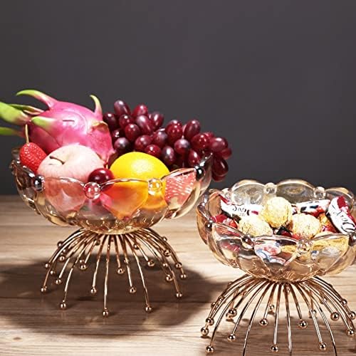 SLATIOM mare picior de sticlă cristal fructe placa sufragerie masa Snacks-uri bomboane placa Nordic Acasă bucătărie Decor Tacamuri