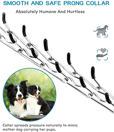 Guler de prong pentru câini, guler reglabil de antrenament pentru câini cu cataramă cu eliberare rapidă pentru câini mici mari